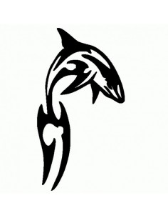 Delfino Tribale - Adesivo Prespaziato