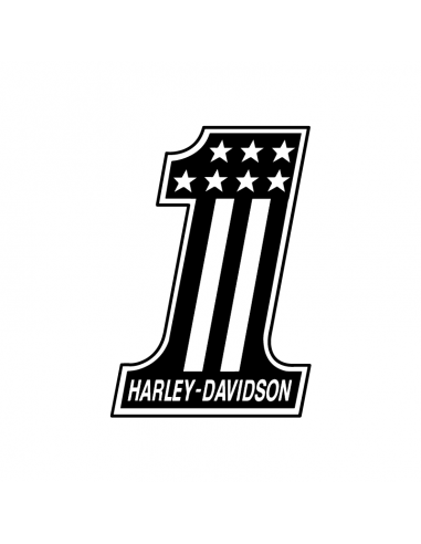 Numero 1 Harley Davidson - Adesivo Prespaziato