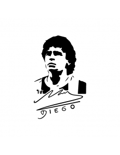 Diego Armando Maradona Firma - Adesivo Prespaziato