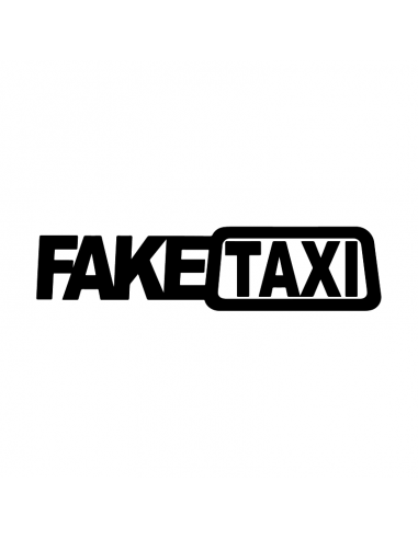 Fake Taxi Scritta - Adesivo Prespaziato