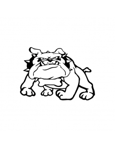 Cane Bulldog - Adesivo Prespaziato