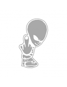 Alieno Dito Medio - Adesivo Prespaziato 2