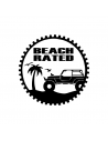 Beach Rated Jeep - Adesivo Prespaziato