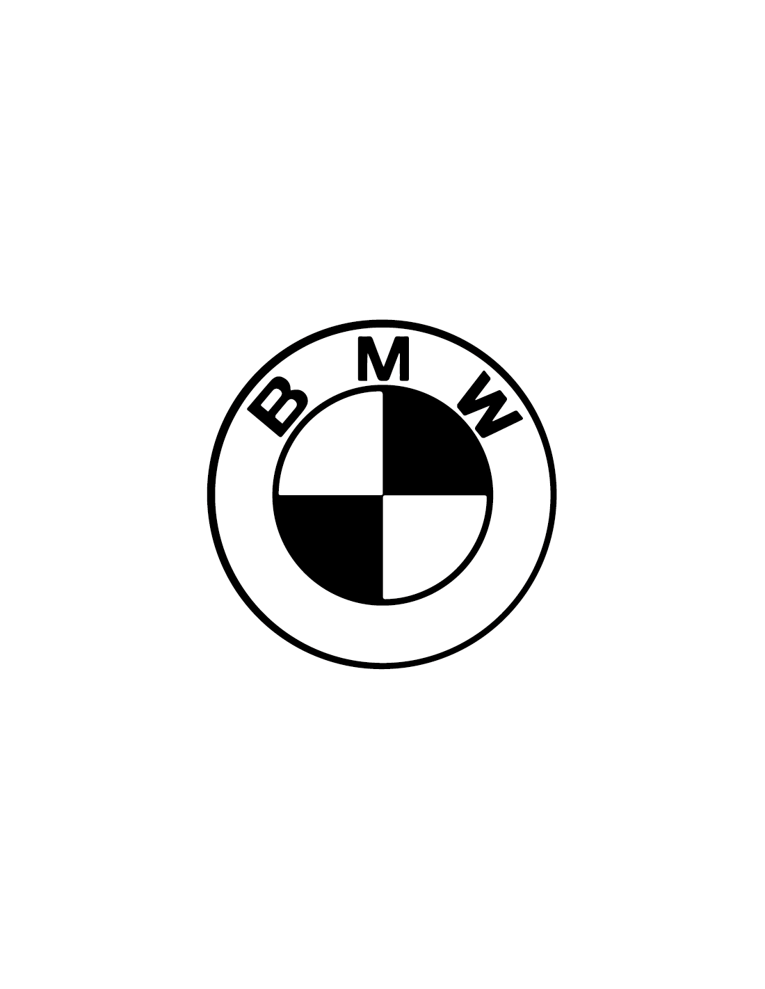 Logo BMW 1 - Adesivo Prespaziato - AdesiviStore