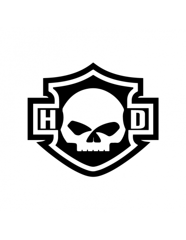 Harley Davidson Logo Teschio HD - Adesivo Prespaziato