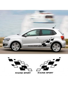 Coppia Strisce Racing Sport Griglie - Adesivo Prespaziato
