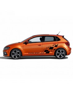 Coppia Strisce Racing Sport Griglie - Adesivo Prespaziato 2