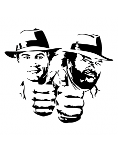 Bud Spencer e Terence Hill - Adesivo Prespaziato 2