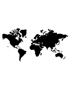 Mappa del Mondo - Adesivo Prespaziato