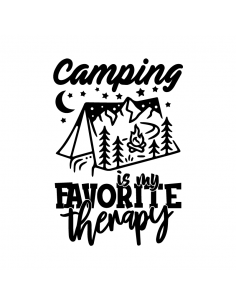 Camping is my Favorite Therapy - Adesivo Prespaziato