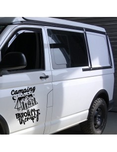 Camping is my Favorite Therapy - Adesivo Prespaziato 2