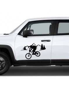 Downhill Montagne - Adesivo Prespaziato 2