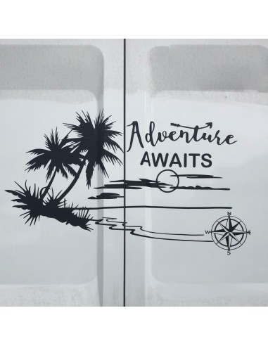 Spiaggia Adventure Awaits - Adesivo Prespaziato