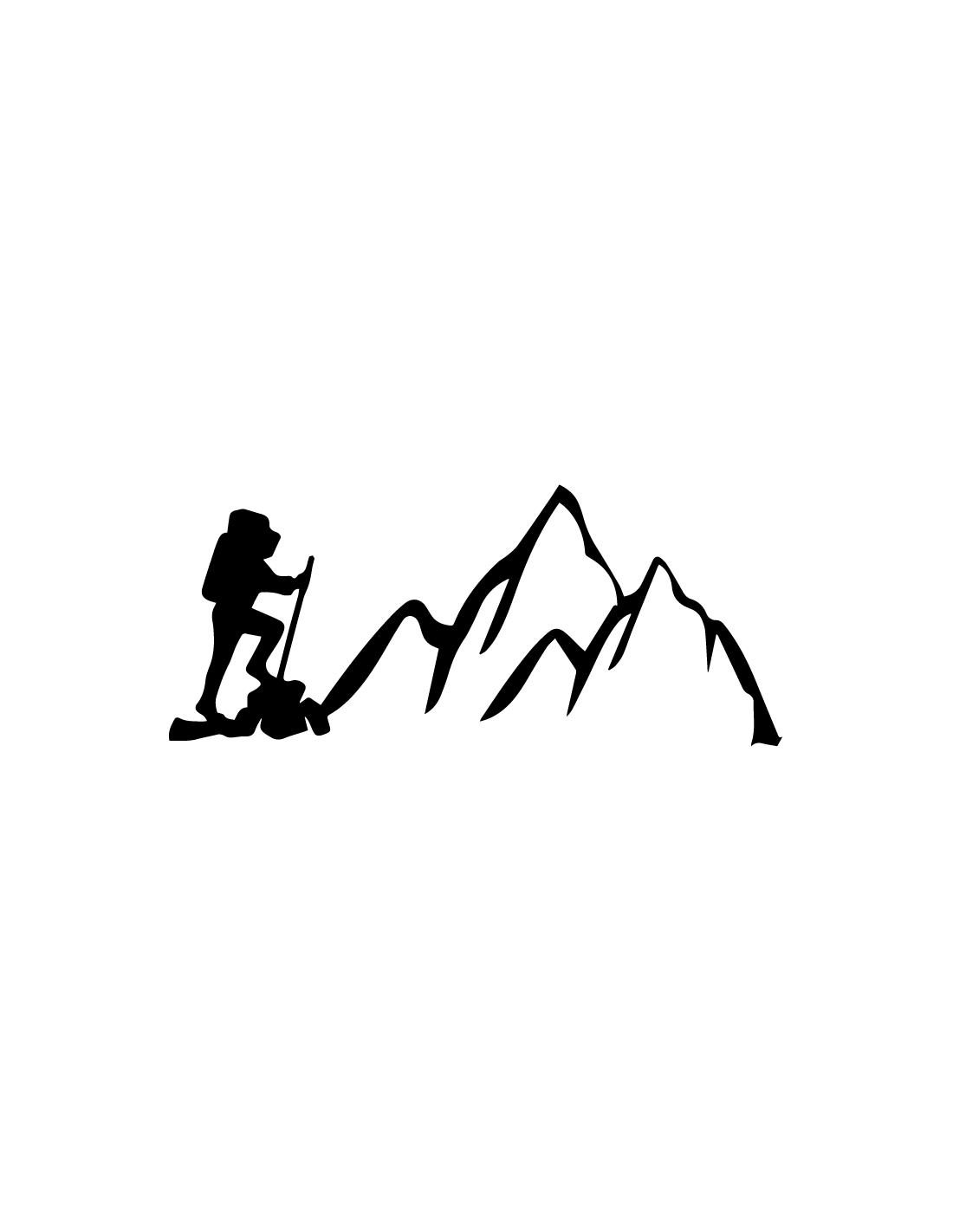 Trekking Montagne - Adesivo Prespaziato