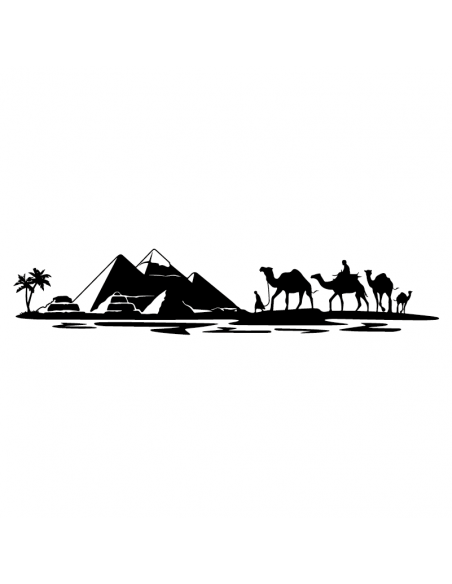 Egitto Piramidi Beduini - Adesivo Prespaziato