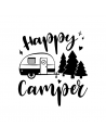 Happy Camper - Adesivo Prespaziato
