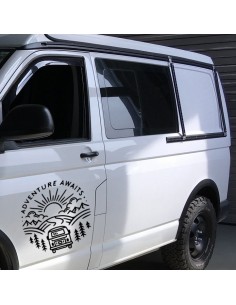 Adventure Awaits Van - Adesivo Prespaziato 2