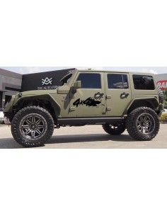 Coppia 4x4 con Fango - Adesivo Prespaziato 2