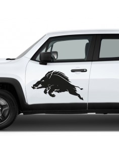 Cinghiale Corsa - Adesivo Prespaziato 2