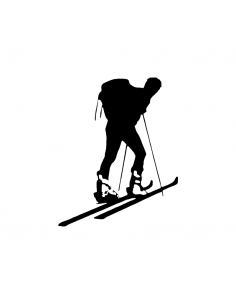 Scialpinista - Adesivo Prespaziato
