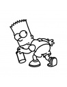 Bart Simpson Bomboletta - Adesivo Prespaziato