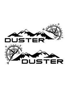 Coppia Rosa dei Venti Montagne Dacia Duster - Adesivo Prespaziato