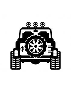 Retro Jeep Fuoristrada - Adesivo Prespaziato