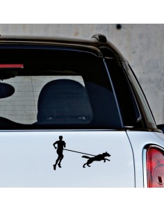 Uomo Canicross - Adesivo Prespaziato 2