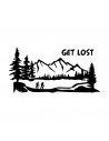 Get Lost Trekking Montagne - Adesivo Prespaziato