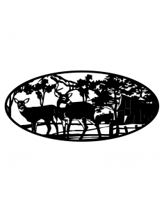 Cervi Fattoria Trattore - Adesivo Prespaziato