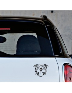 Staffordshire Bull Terrier Faccia - Adesivo Prespaziato 2