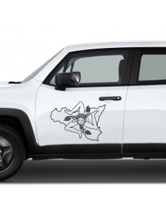 Trinacria Sicilia - Adesivo Prespaziato 2