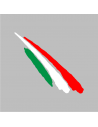 Bandiera Italia Graffio - Adesivo Prespaziato