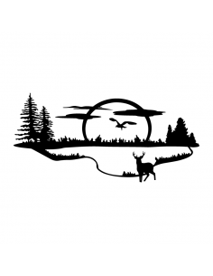 Lago Cervo Aquila - Adesivo Prespaziato 2