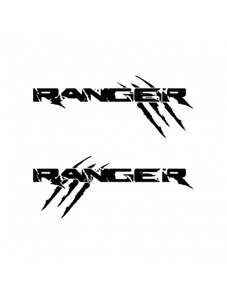 Coppia Ranger con Graffi - Adesivo Prespaziato