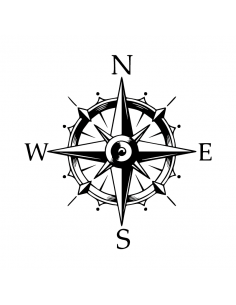 Rosa dei Venti Traditional - Adesivo Prespaziato