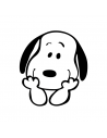Snoopy Faccia - Adesivo Prespaziato