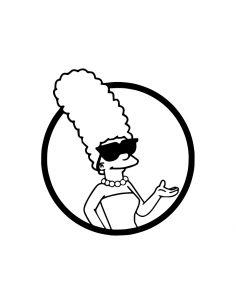 Marge Simpson Occhiali - Adesivo Prespaziato