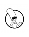 Marge Simpson Occhiali - Adesivo Prespaziato