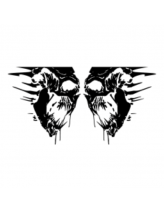 Coppia Teschi fiancata - Adesivo Prespaziato 2