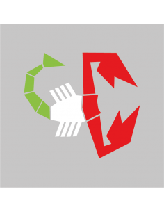 Abarth Tricolore - Adesivo Prespaziato 2