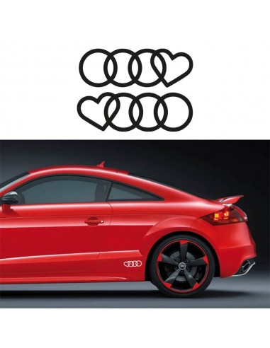Coppia Audi Cuore - Adesivo Prespaziato - AdesiviStore