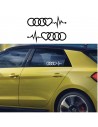 Coppia Audi Cuore Elettrocardiogramma - Adesivo Prespaziato