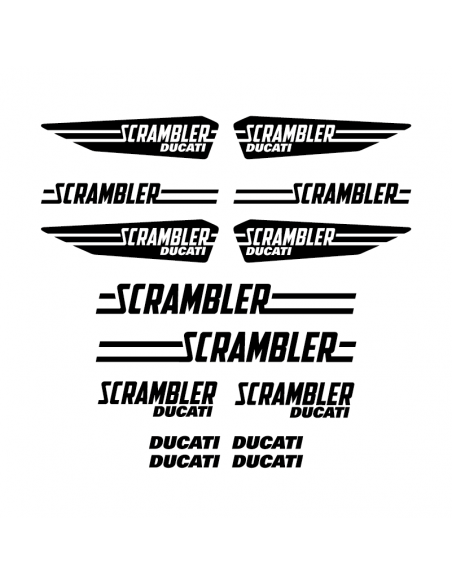 Kit Ducati Scrambler - Adesivi Prespaziati - AdesiviStore