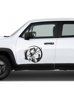 Black Bass Pescatore - Adesivo Prespaziato 2