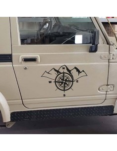 Rosa dei Venti Montagne - Adesivo Prespaziato 2