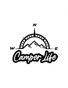 Camper Life Rosa - Adesivo Prespaziato