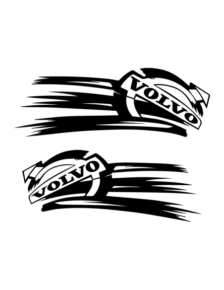 Coppia Volvo Logo - Adesivo Prespaziato