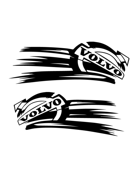 Coppia Volvo Logo - Adesivo Prespaziato
