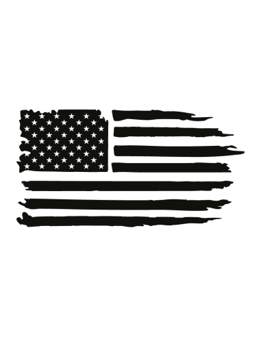 Bandiera USA consumata - Adesivo Prespaziato